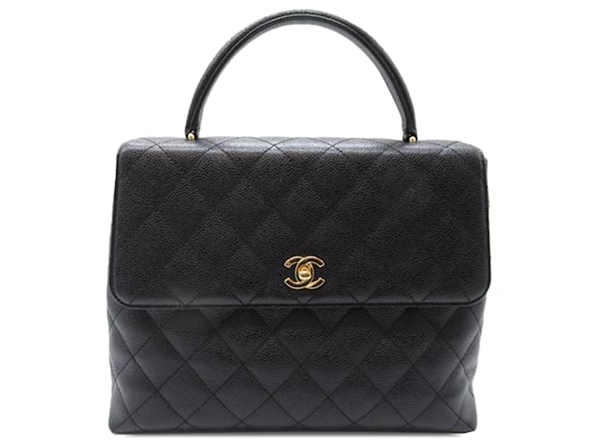 Chanel Black Caviar Kelly Top Handle Leather  ref.1328931