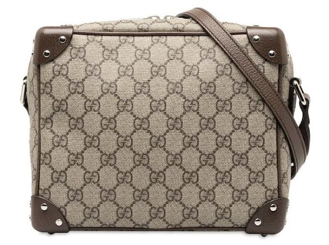 Gucci GG Supreme Trunk Crossbody Bag Crossbody Bag Canvas 626363 in excellent condition Cloth  ref.1328972