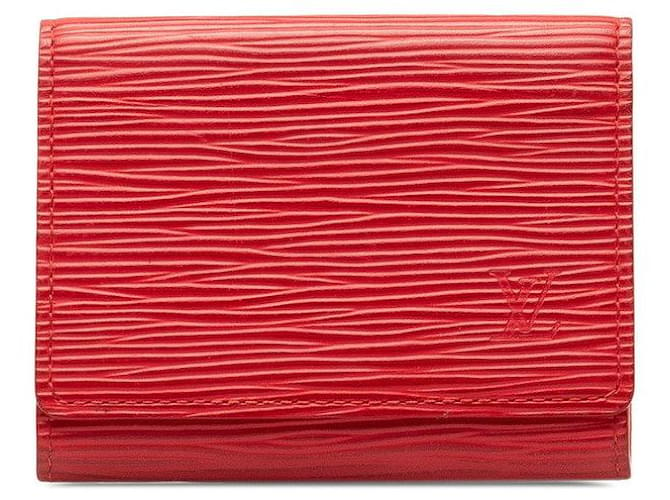 Louis Vuitton Epi Card Case Capa para cartão de couro M5658E em bom estado  ref.1328985