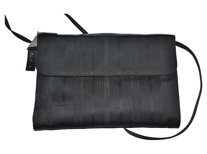 Gianni Versace bag Black Leather Cloth  ref.1329015