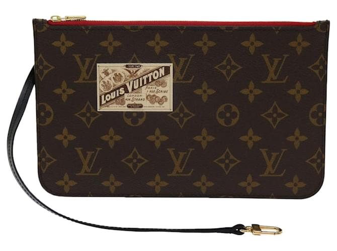 Louis Vuitton Neverfull Pouch Brown Cloth  ref.1329043