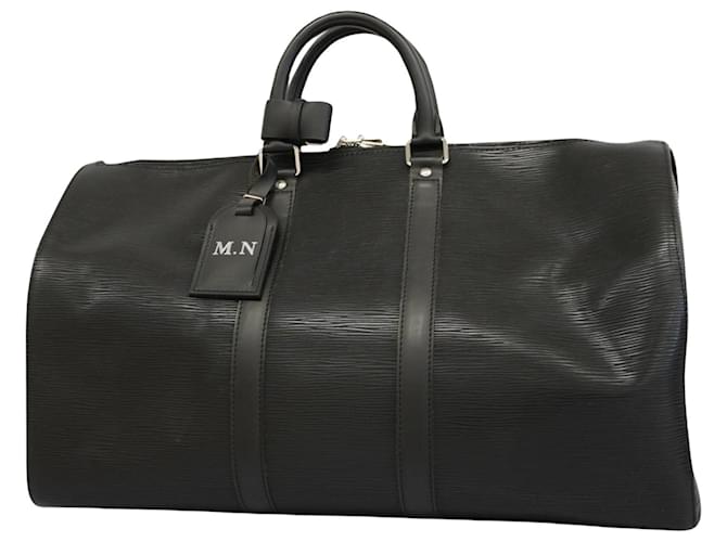 Louis Vuitton Keepall 45 Black Leather  ref.1329187