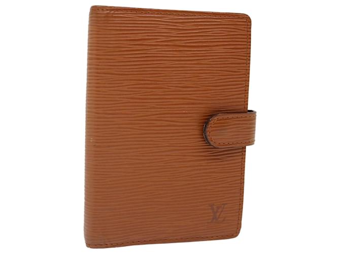 LOUIS VUITTON Epi Agenda PM Day Planner Cover Brown R20053 LV Auth 70299 Leather  ref.1329230