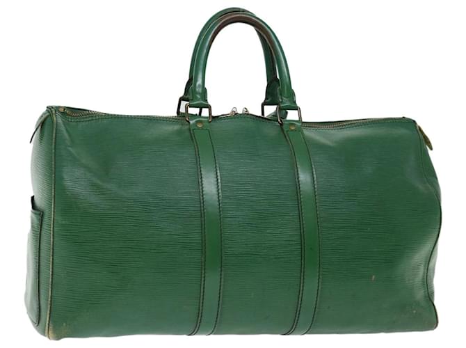 Louis Vuitton Epi Keepall 45 Boston Bag Green M42974 LV Auth 69705 Leather  ref.1329284