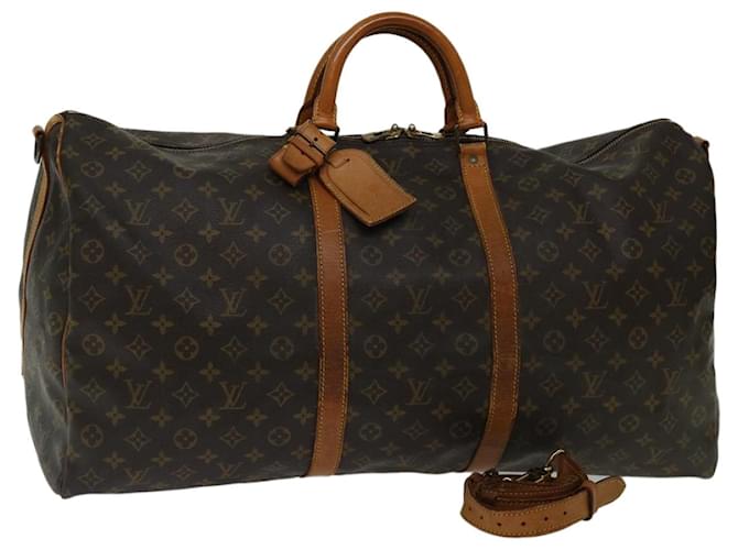 Louis Vuitton Monograma Keepall Bandouliere 60 Boston Bag M41412 Autenticação de LV 67845 Lona  ref.1329305