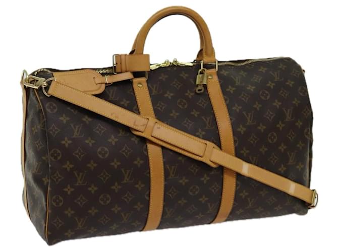 Louis Vuitton Monograma Keepall Bandouliere 50 Boston Bag M41416 Autenticação de LV 70834 Lona  ref.1329324