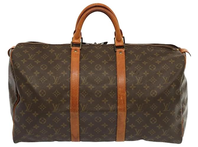 Louis Vuitton Keepall 50 Brown Cloth  ref.1329489