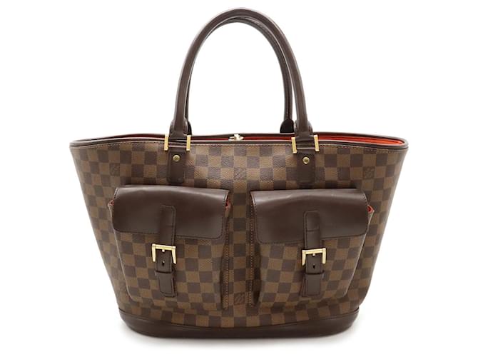 Louis Vuitton Manosque Brown Cloth  ref.1329498
