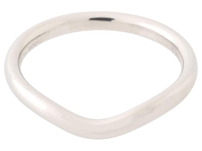 Tiffany & Co Curved band Silvery Platinum  ref.1329733