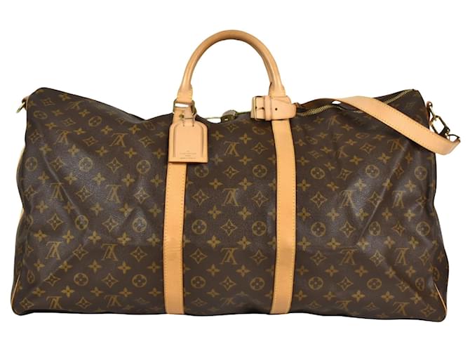 Louis Vuitton Keepall Bandouliere 60 Brown Cloth  ref.1329754