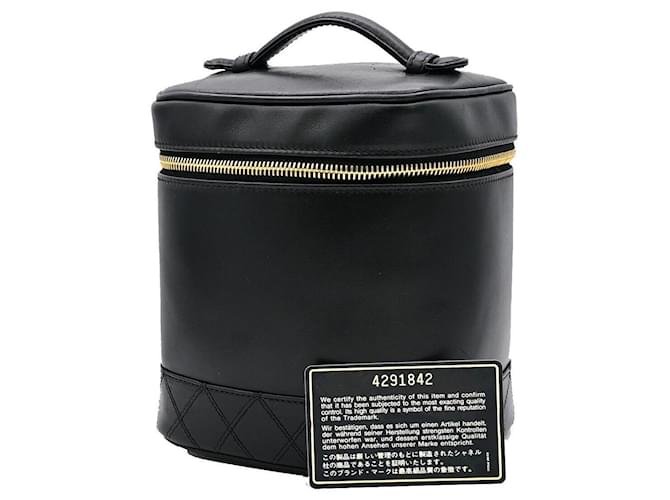 Chanel Vanity Black Leather  ref.1329797