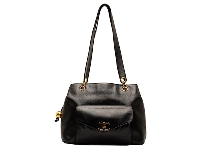 Timeless Chanel CC Black Leather  ref.1329823