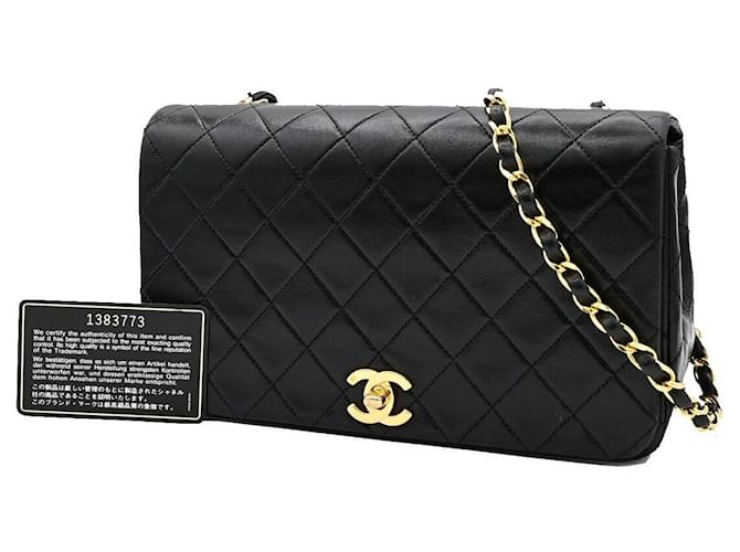 Chanel Matelassé Black Leather  ref.1329863