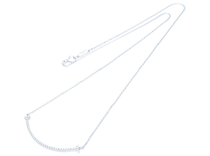 Tiffany & Co T Smile Silvery White gold  ref.1329865