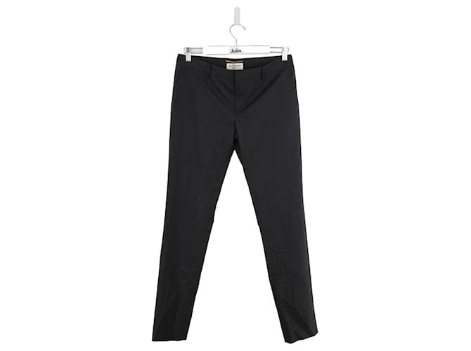 Saint Laurent Straight pants in cotton Black  ref.1329885