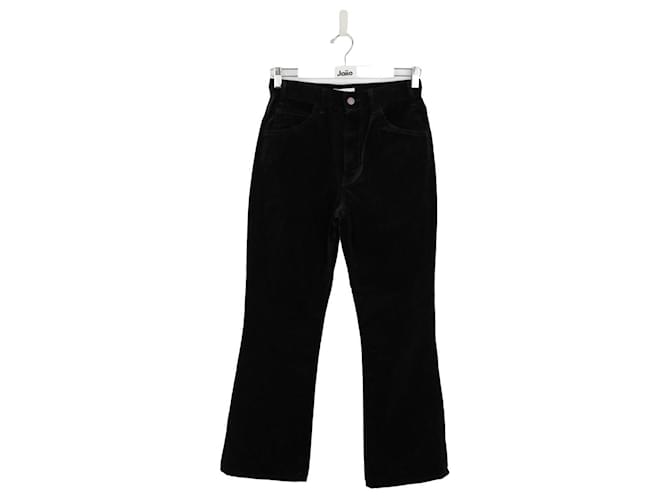 Céline Straight velvet pants Black  ref.1329886