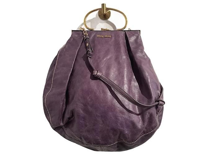 MIU MIU  Handbags T.  leather Purple  ref.1329925