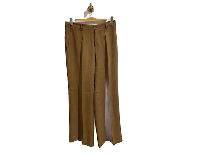 GUCCI  Trousers T.International M Synthetic Camel  ref.1329927