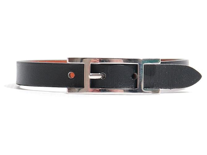 Hermès HERMES  Bracelets T.  leather Black  ref.1329932