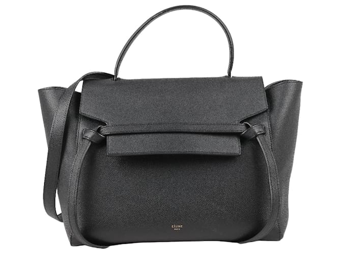 Céline Celine Belt Bag Mini Leather 2way Handbag in Black  ref.1329953