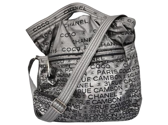 Chanel Cambon Cinza Sintético  ref.1330026
