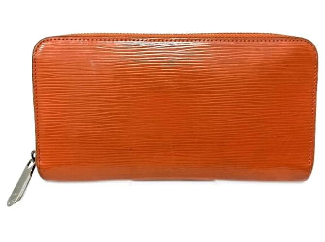 Louis Vuitton Zippy Wallet Orange Leather  ref.1330091