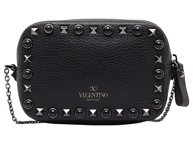 Valentino Garavani Rockstud Black Leather  ref.1330110