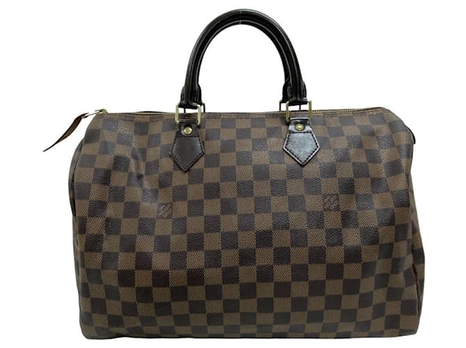 Louis Vuitton Speedy 35 Brown Leather  ref.1330119
