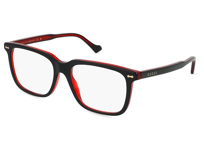 Brille Gucci GG0737O-014 SCHWARZ Rot Acetat  ref.1330152