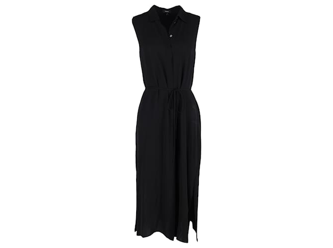 Theory Sleeveless Midi Dress in Black Viscose Cellulose fibre  ref.1330182
