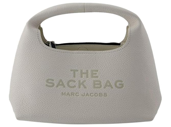 Die Mini Sack Tasche - Marc Jacobs - Leder - Weiß Kalbähnliches Kalb  ref.1330208