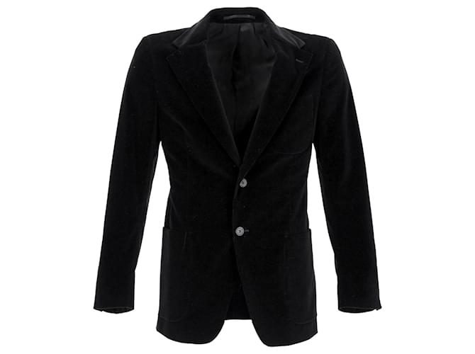Prada Single-Breasted Blazer in Black Velvet  ref.1330245