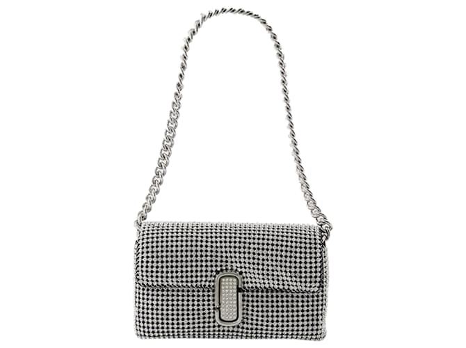 The Mini Shoulder Bag - Marc Jacobs - Mesh - Silver Silvery Metallic  ref.1330246