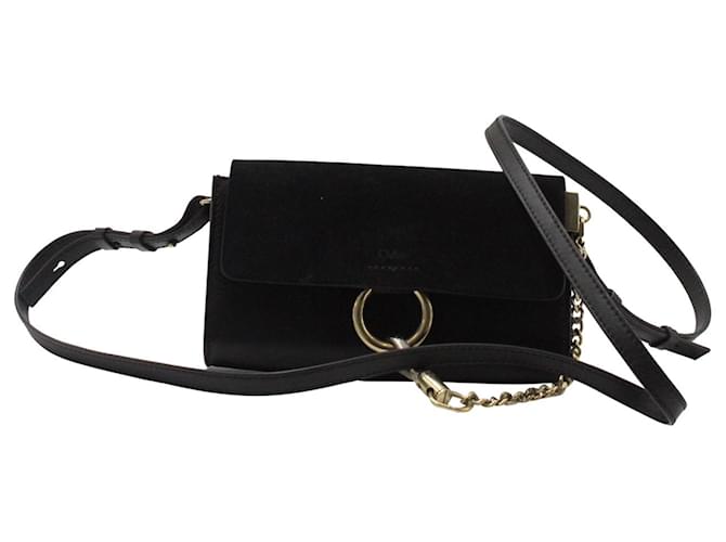 Chloé Small Faye Back in Black Leather  ref.1330269