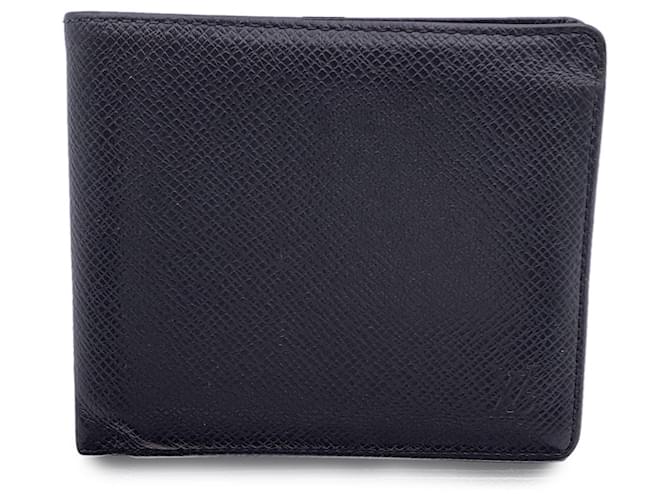 Louis Vuitton Black Taiga Leather Cards and Bill Bifold Wallet  ref.1330292