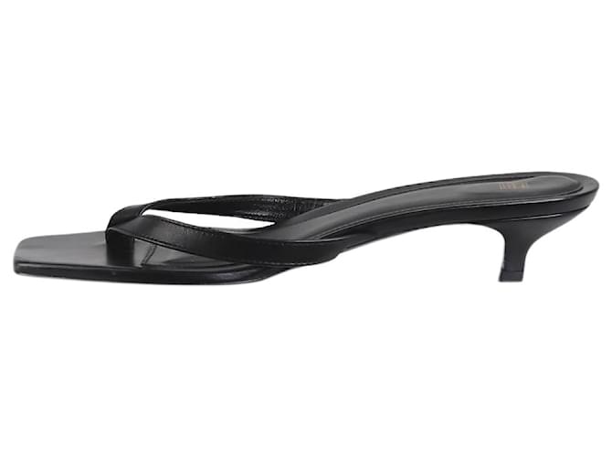 Totême Black thong sandals - size EU 39 (Uk 6) Leather  ref.1330340