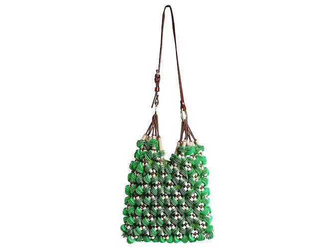 Jamin Puech Sac bandoulière à sequins vert