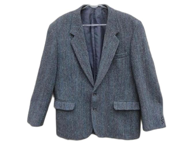 Autre Marque giacca Harris Tweed taglia L Blu Grigio  ref.1330376