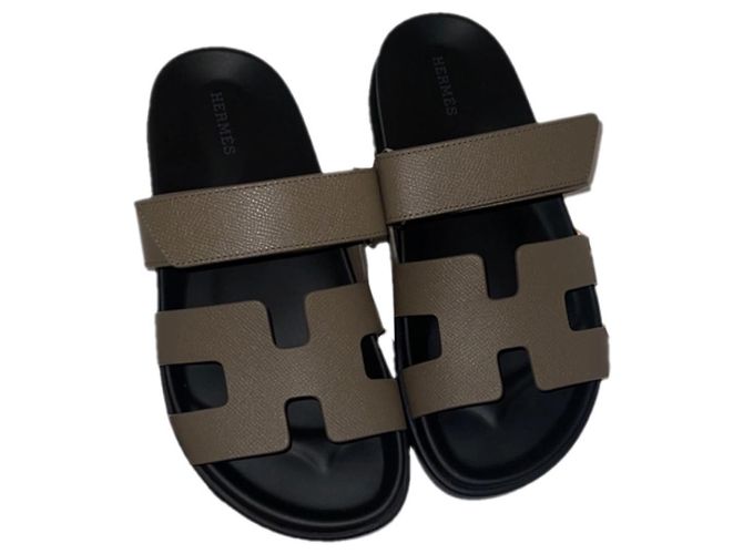 Hermès Mules Taupe