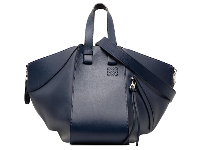 Loewe Blue Small Hammock Bag Dark blue Leather Pony-style calfskin  ref.1330385