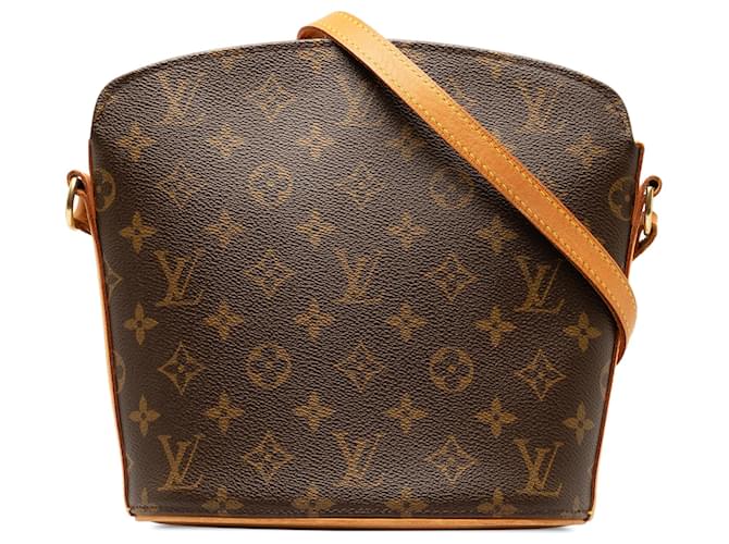 Louis Vuitton Brown Monogram Drouot Leather Cloth  ref.1330417