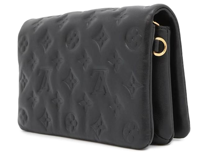 Louis Vuitton Black Monogram Embossed Pochette Coussin Leather  ref.1330421