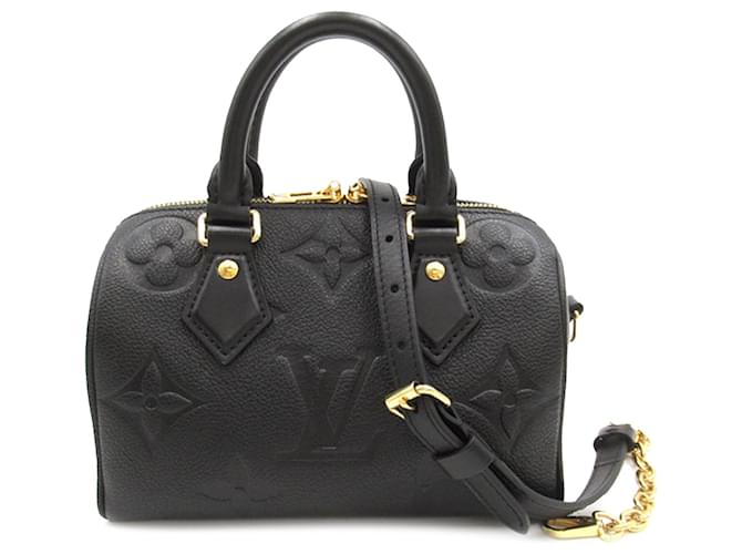 Louis Vuitton Black Monogram Giant Empreinte Speedy Bandouliere 20 Leather  ref.1330426