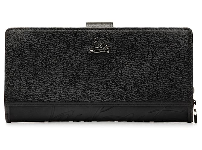 Christian Louboutin Black Paloma Leather Long Wallet Pony-style calfskin  ref.1330432