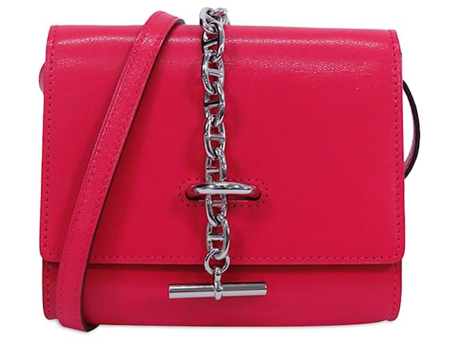 Hermès Pink Chevre MysoreChaine d'Ancre Compact Wallet Leather Pony-style calfskin  ref.1330452