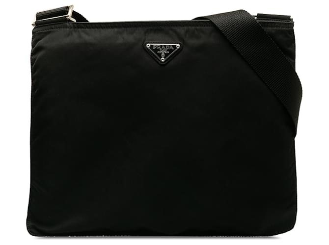 Prada Black Tessuto Crossbody Bag Nylon Cloth  ref.1330466