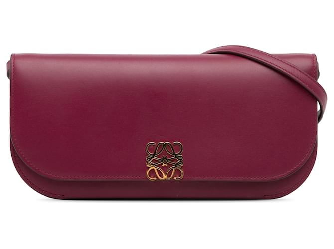 LOEWE Red Goya Long Shoulder Bag Leather Pony-style calfskin  ref.1330479