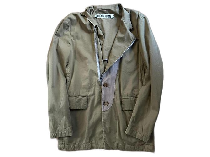 Dirk Bikkenbergs Giacca marrone chiaro con zip di Dirk Bikkembergs
