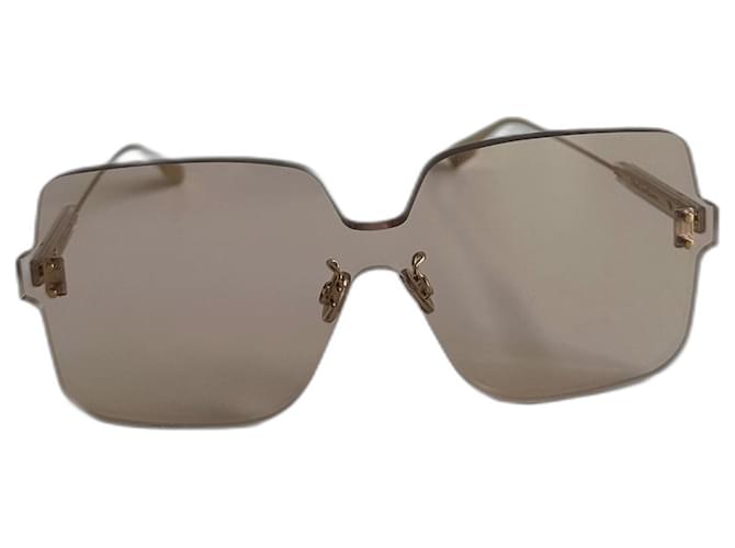 Dior color quake 1 Nude sunglasses with gold hardware Pink  ref.1330588
