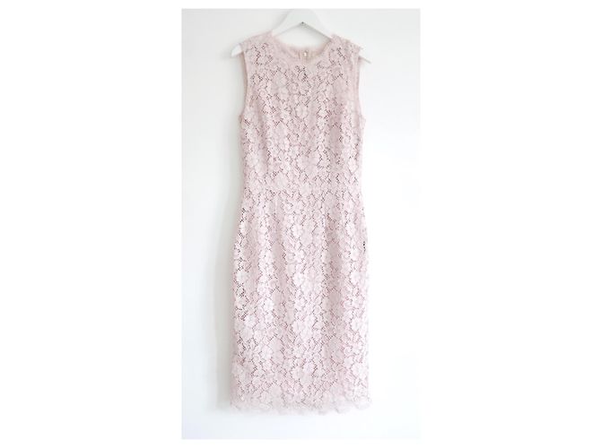 Vestido de renda rosa Dolce & Gabbana